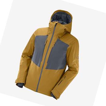 Salomon HIGHLAND INSULATED Kabát Férfi Sárga | HU 2329UZG